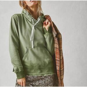 Free People We The Free Zuma Hooded Sweatshirt Top Oversized Ombre Size Small